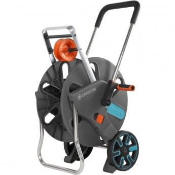 Тележка для шланга GARDENA AQUAROLL L ERGOPLUS с рукояткой из мягкого пластика и направляющей
